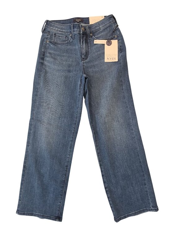 NYDJ Denim - NYDJ NWT Relaxed Piper Crop Jeans Melody Cool Embrace Denim Blue Size 00
